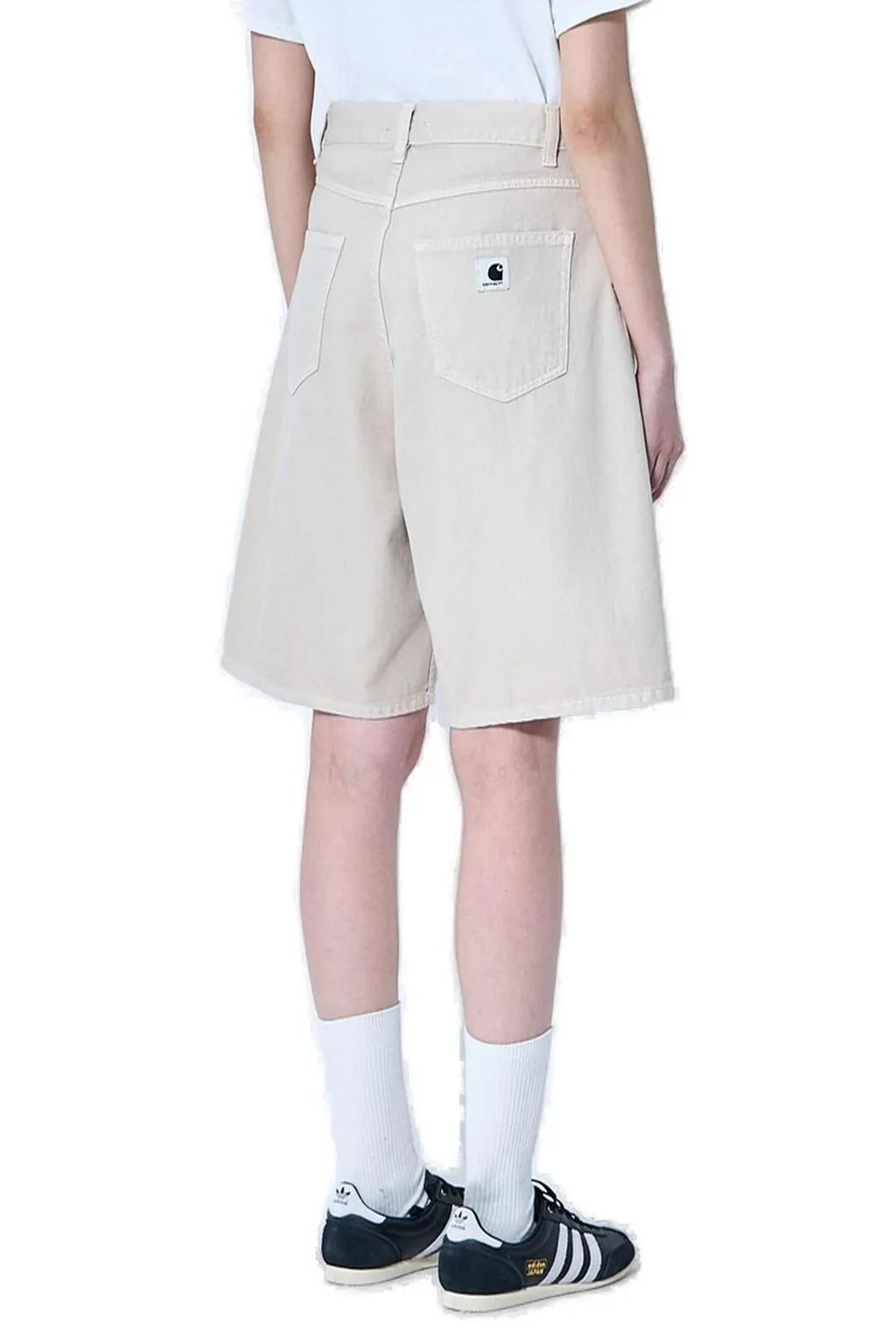 Logo Patch Wide-Leg Shorts