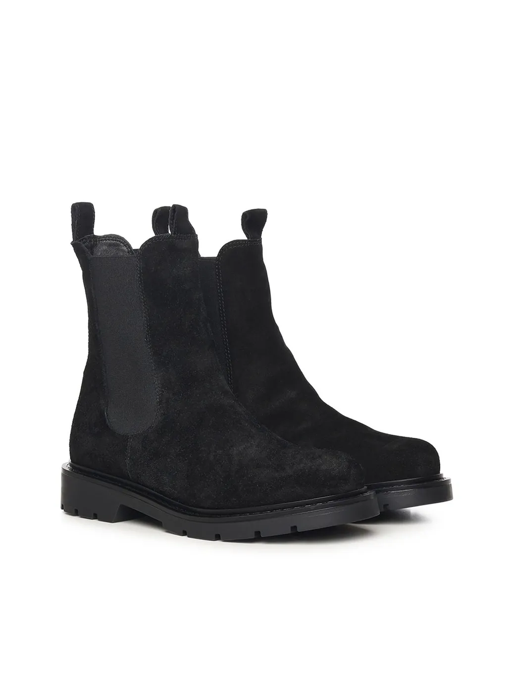 Elastic-Strap Suede Boots