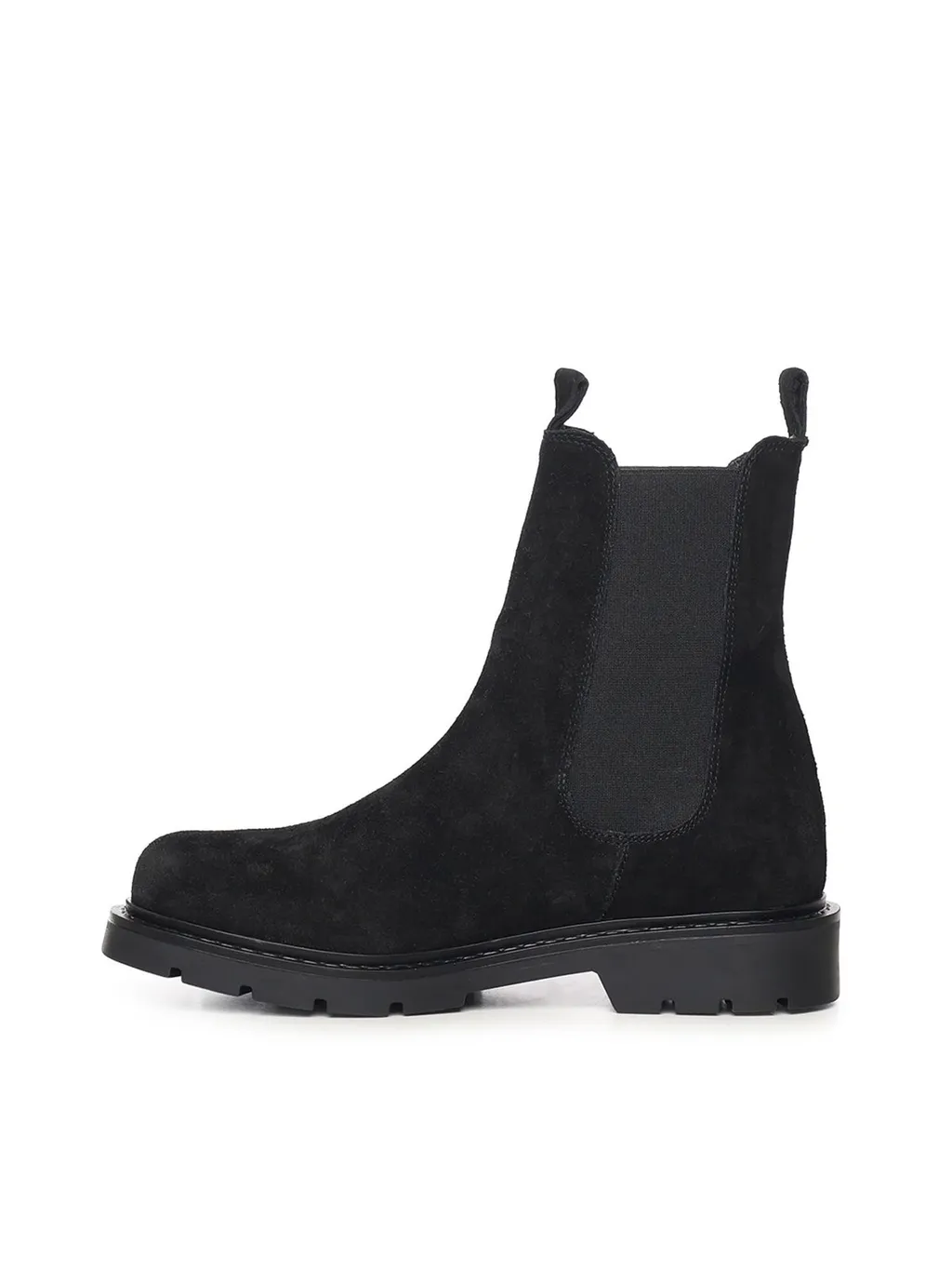Elastic-Strap Suede Boots