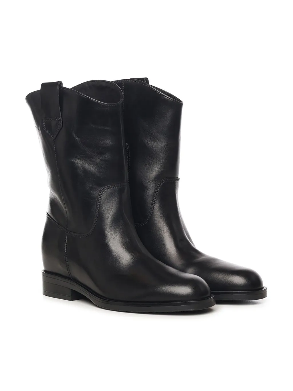 Calfskin Mid-Calf Boots