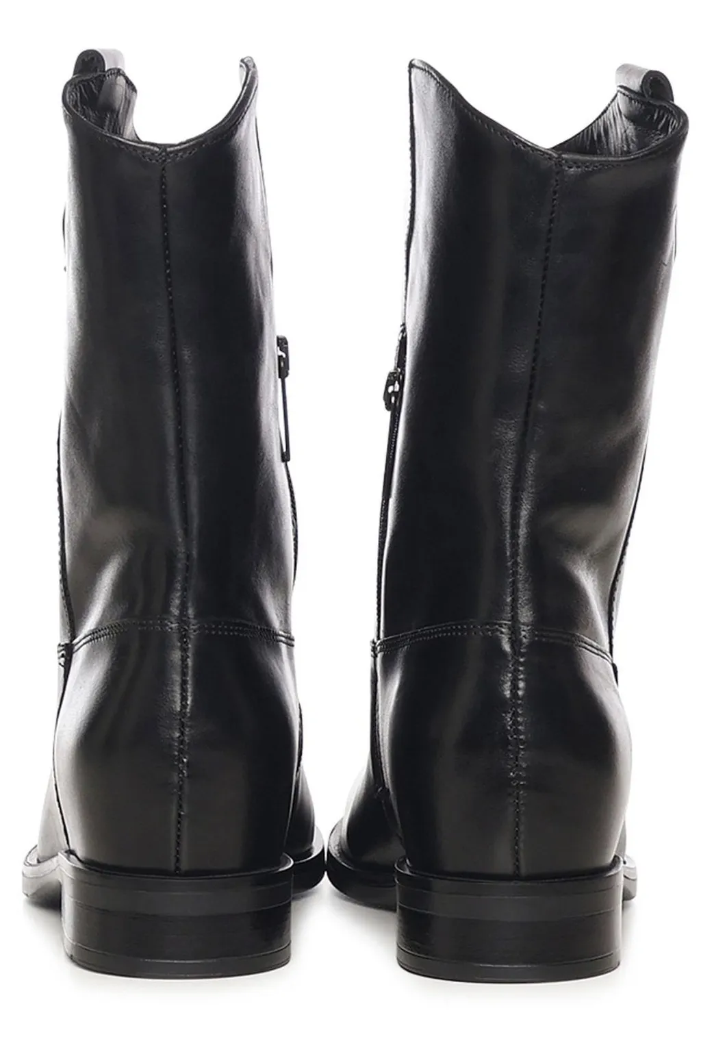 Calfskin Mid-Calf Boots