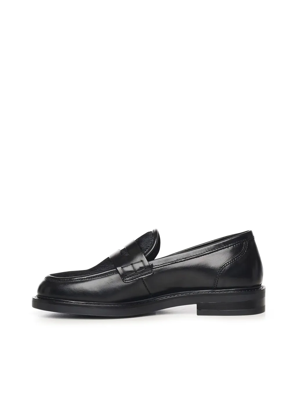 Pony Skin Embellished Flat Shoes