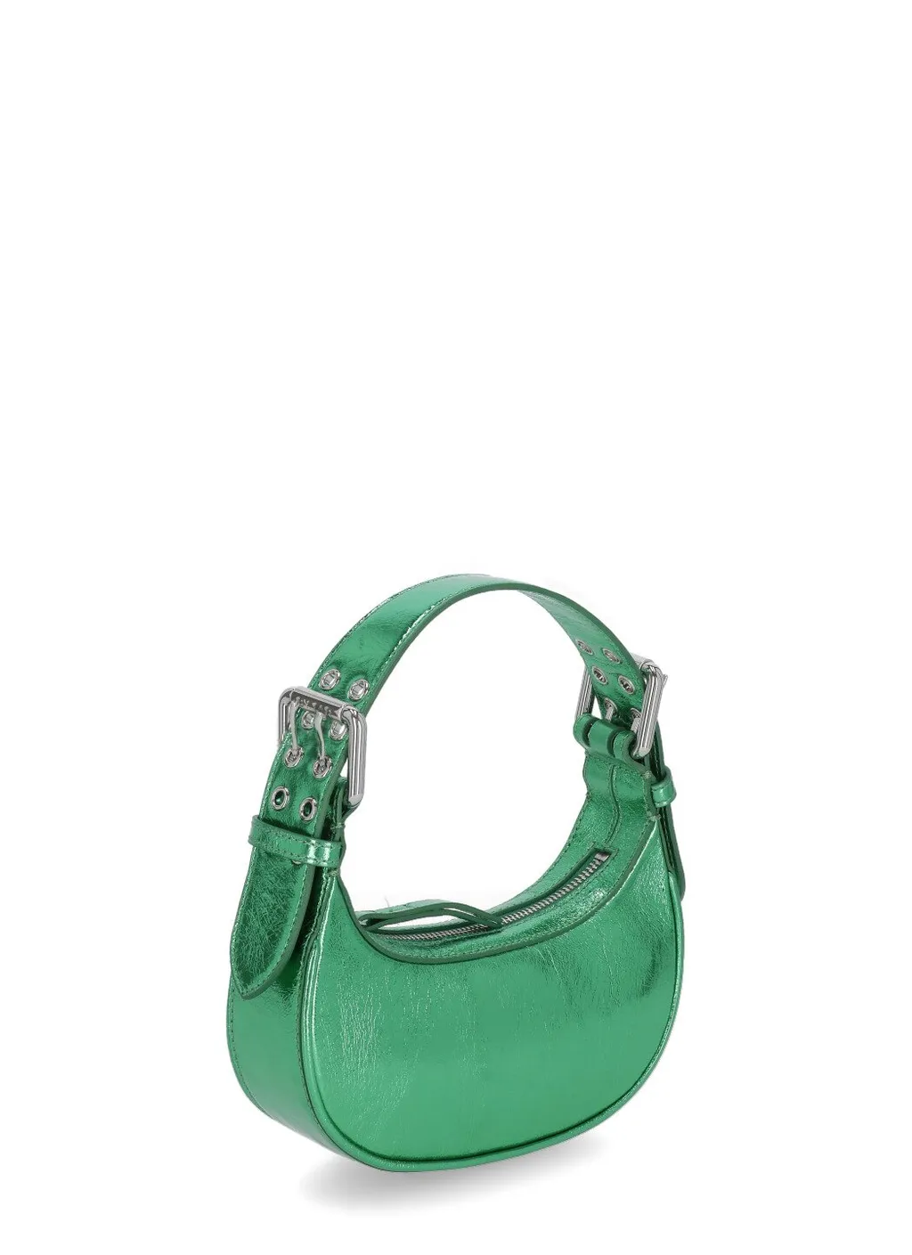 Metallic Zipped Shoulder Bag