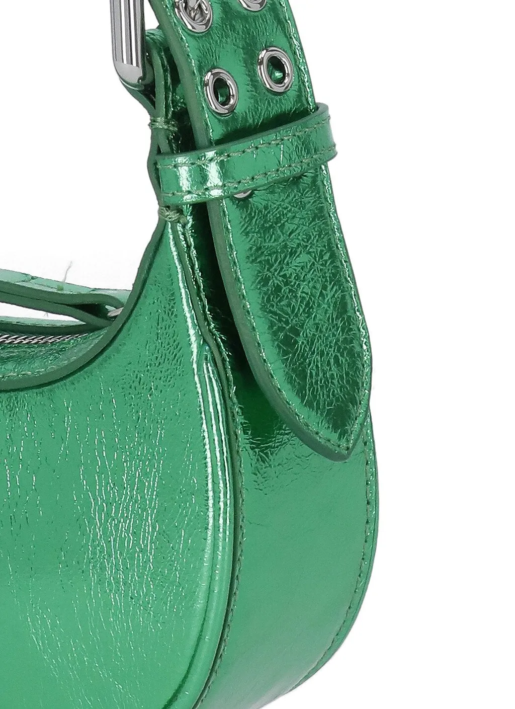 Metallic Zipped Shoulder Bag