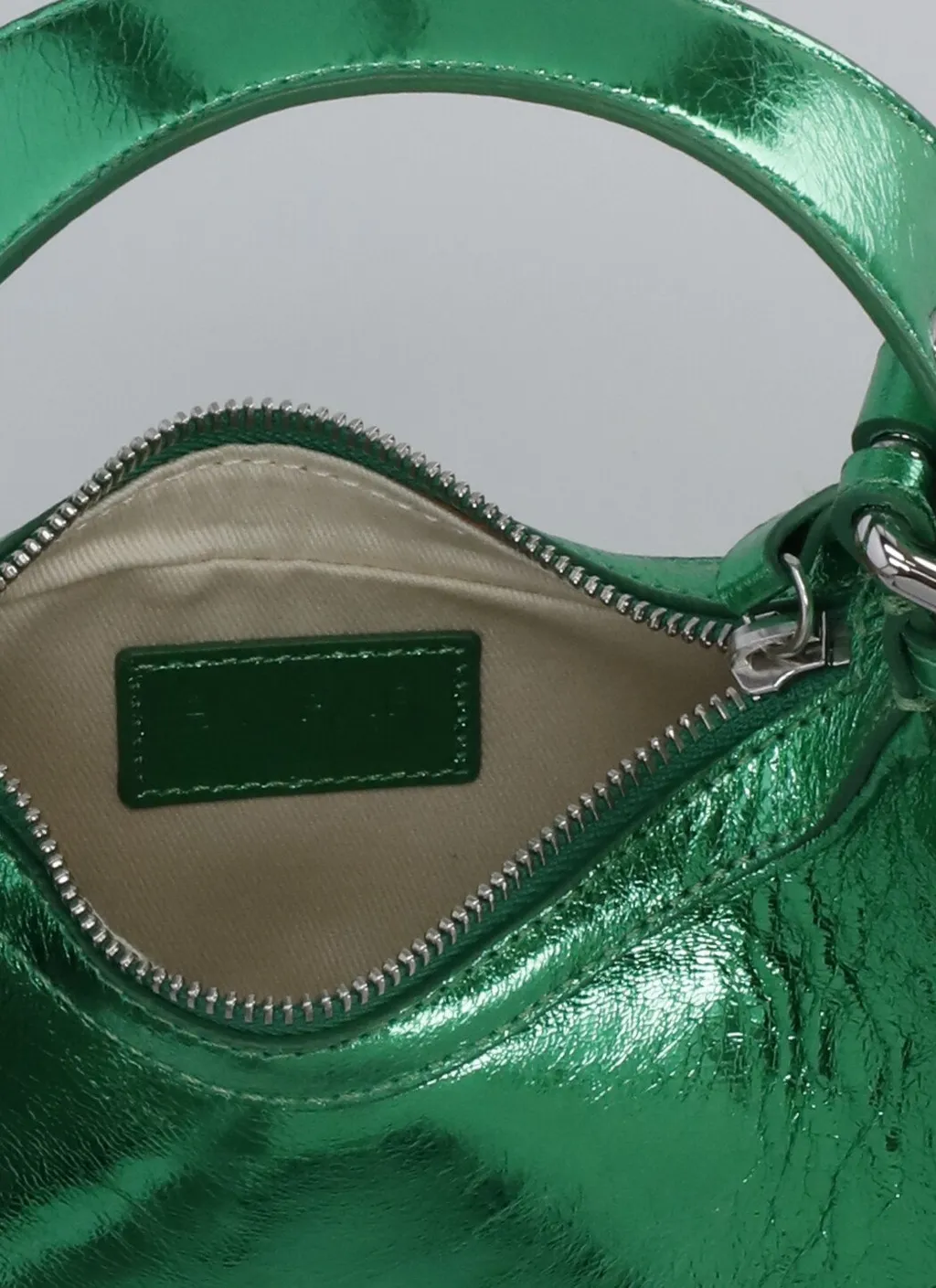Metallic Zipped Shoulder Bag