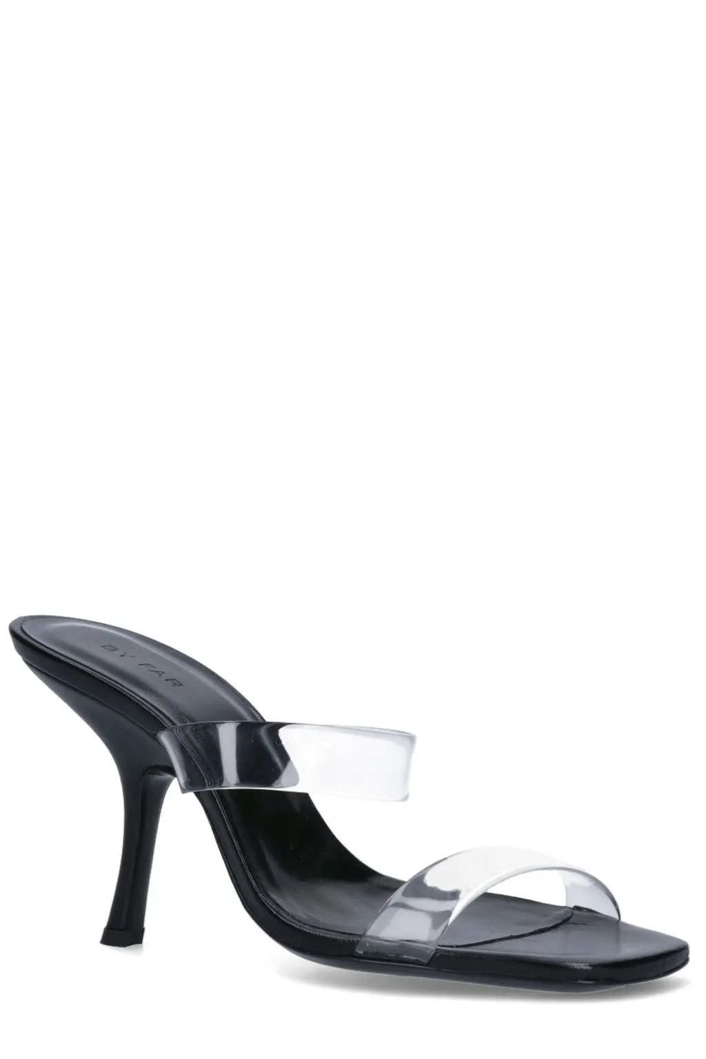 Clara Square Toe Heeled Mules