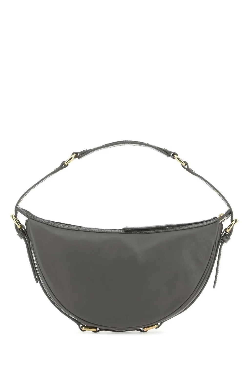 Curved Zipped Shoulder Bag