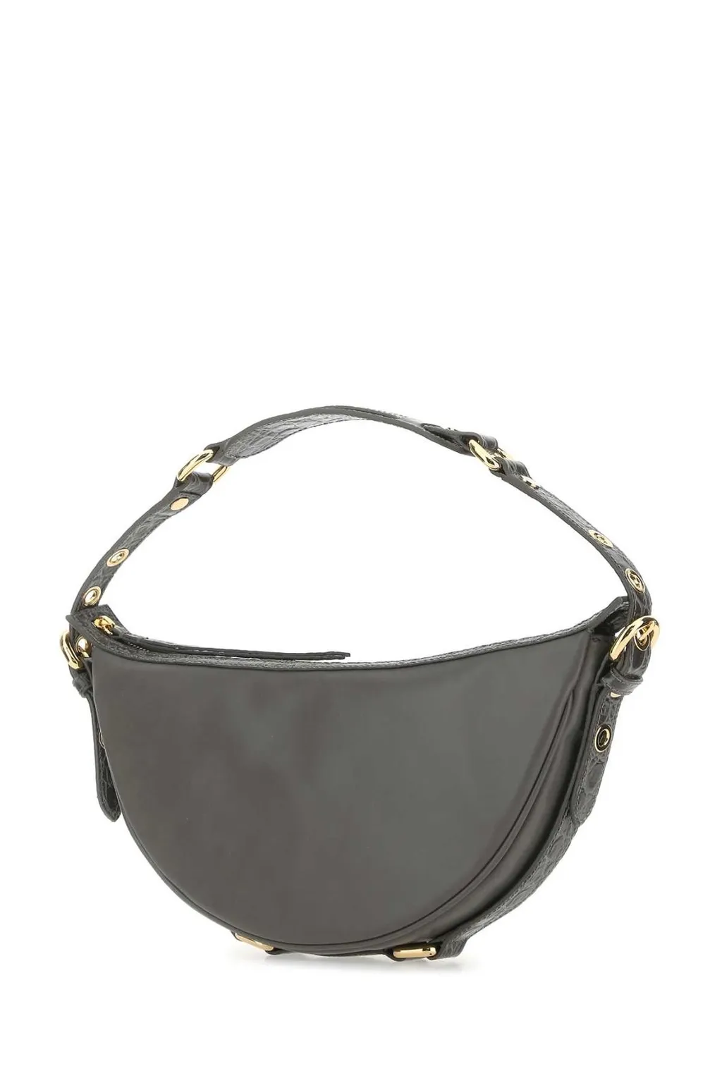 Curved Zipped Shoulder Bag