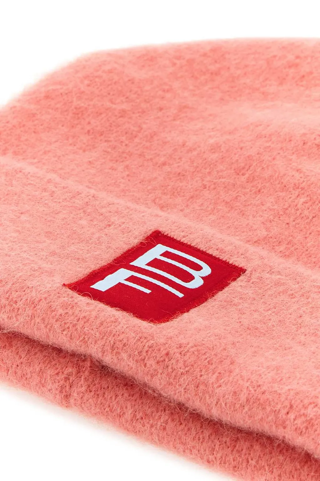 Logo Patch Ribbed Beanie