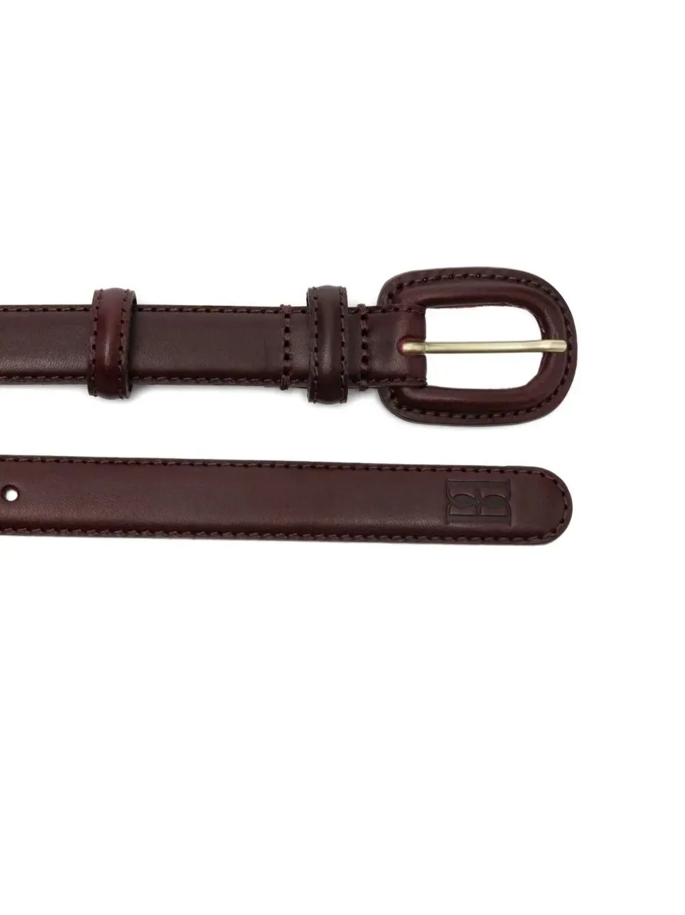 Logo Embossed Buckle Belt