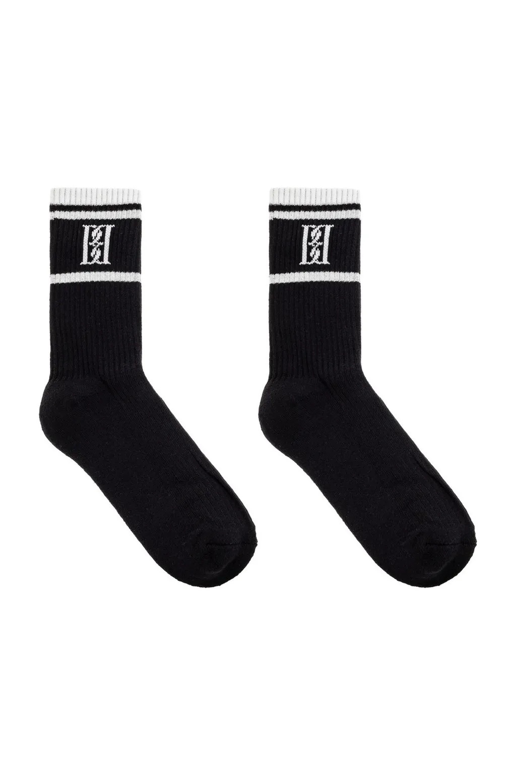 Ribbed Logo Socks