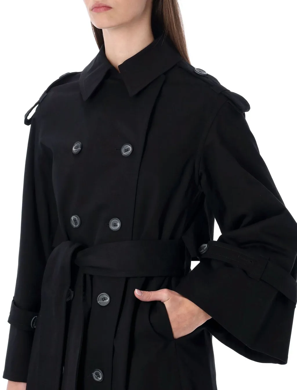 Alaya Double-Breasted Trench Coat