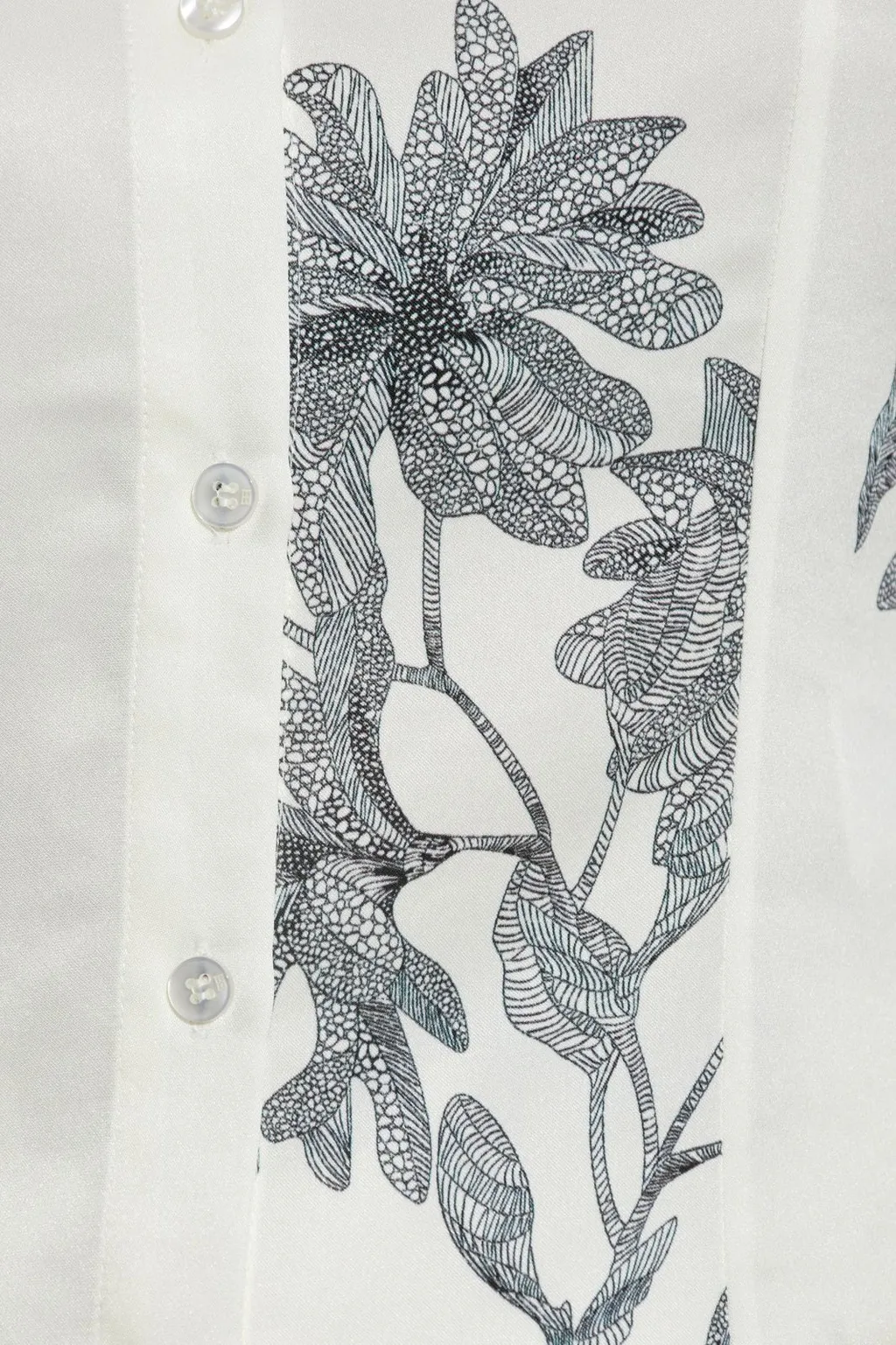 Rossiannas Floral Printed Satin Shirt