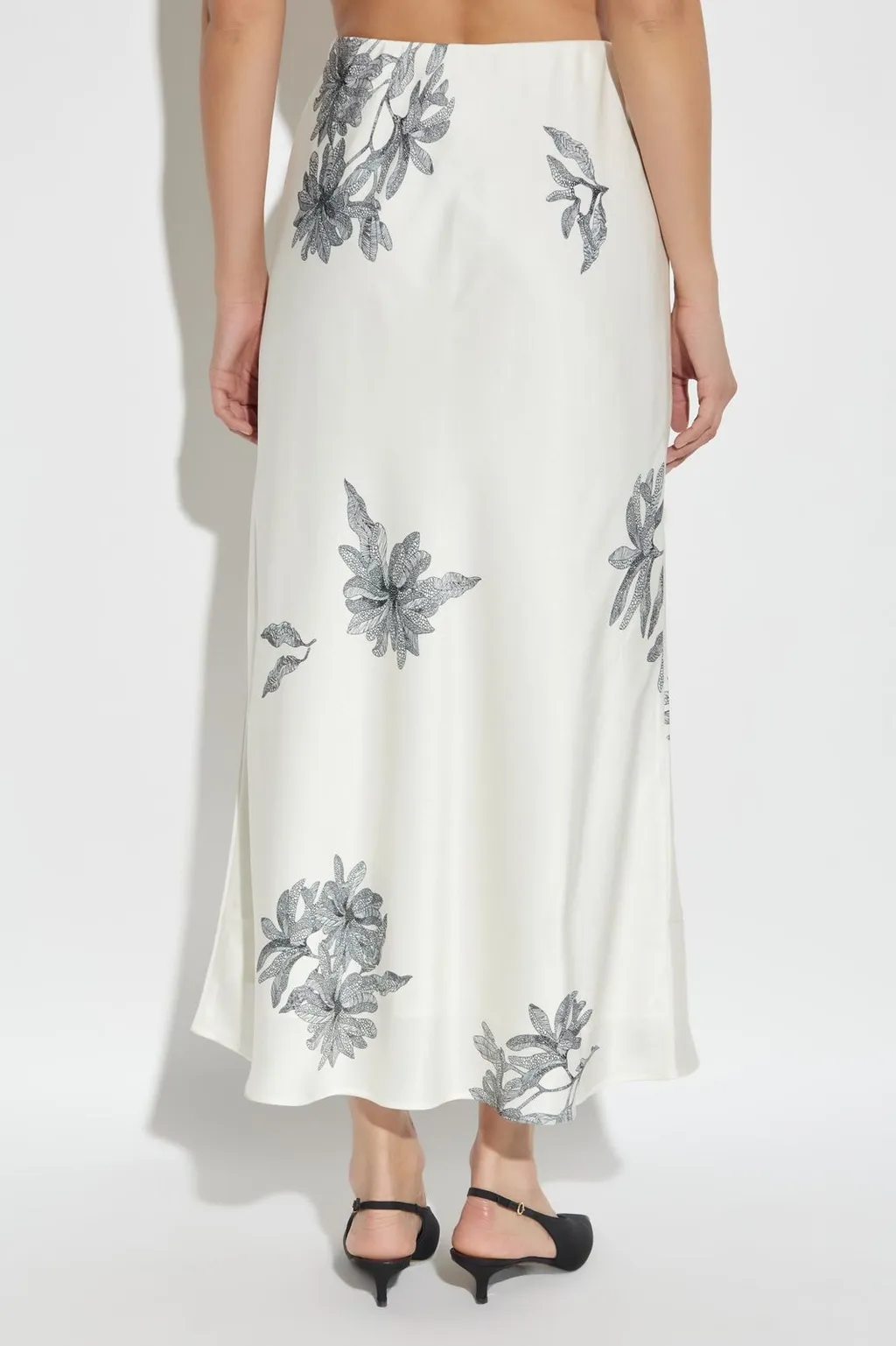 Boshan Floral Printed Midi Skirt