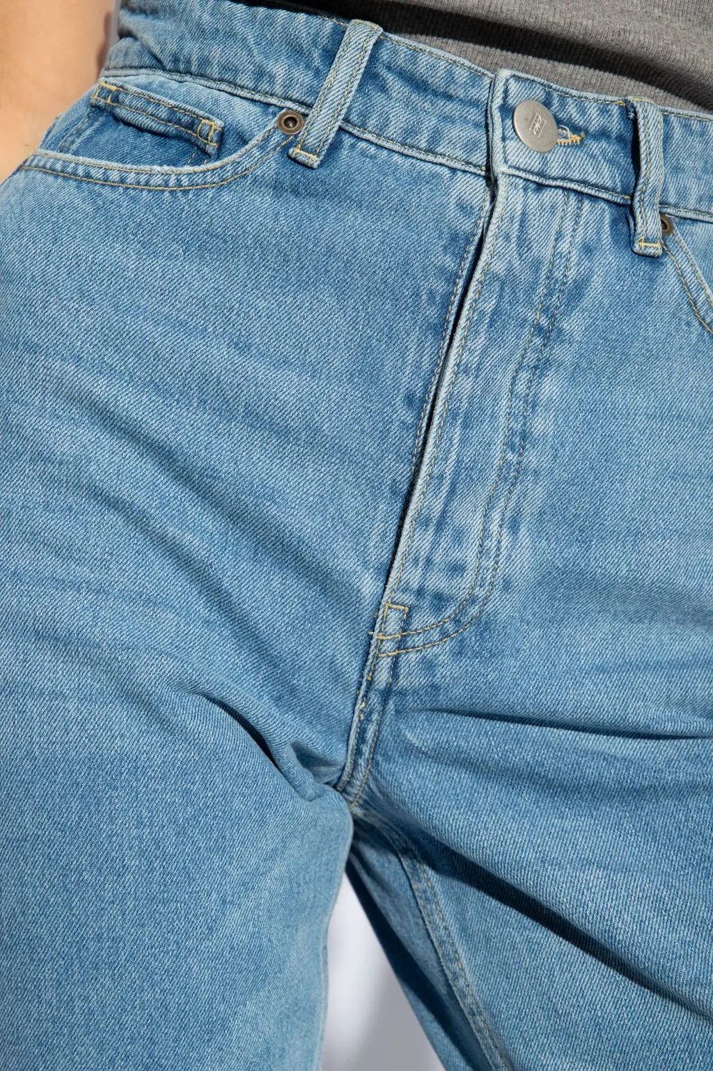 High-Waisted Straight Jeans