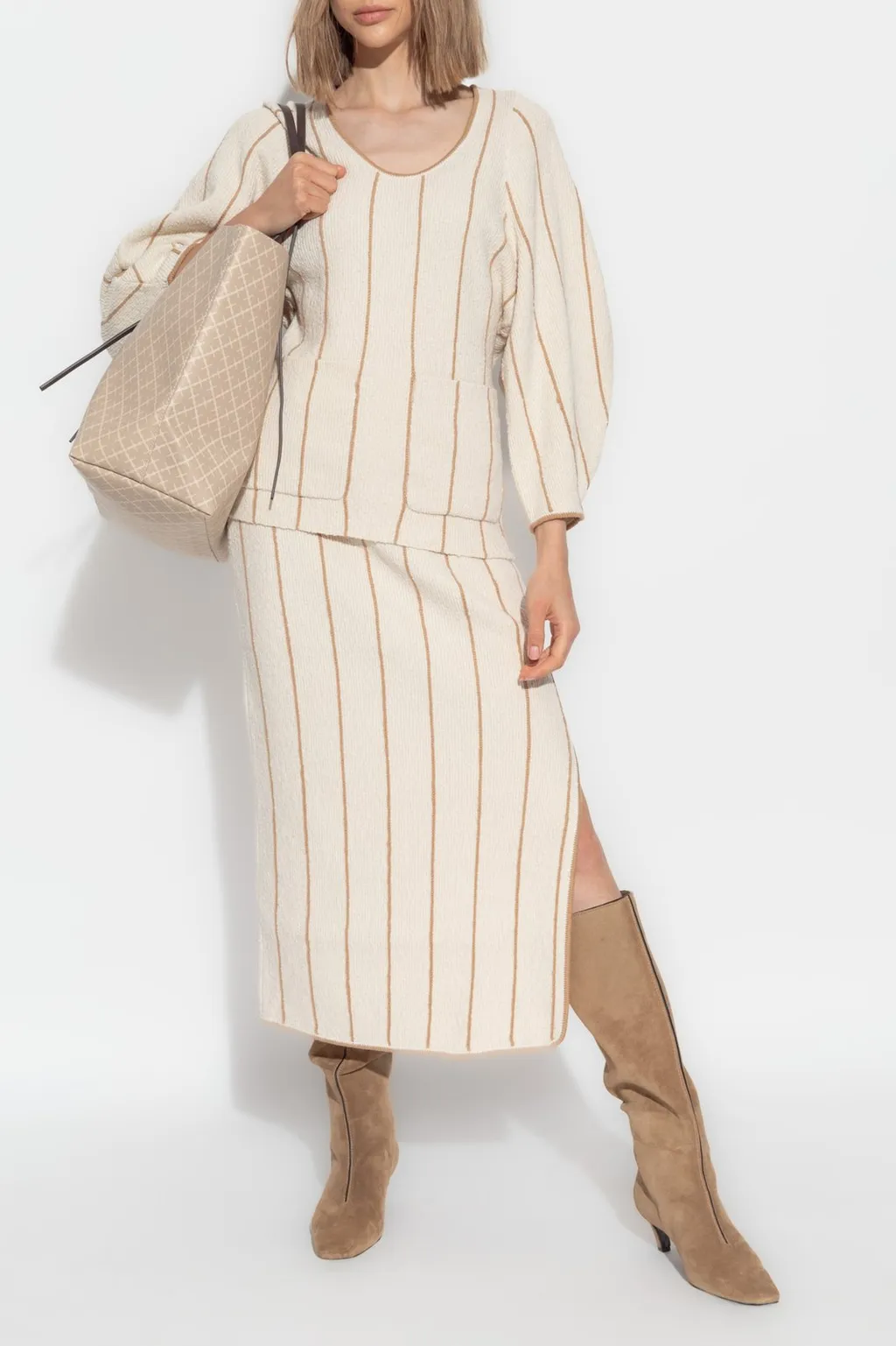 Striped Midi Skirt
