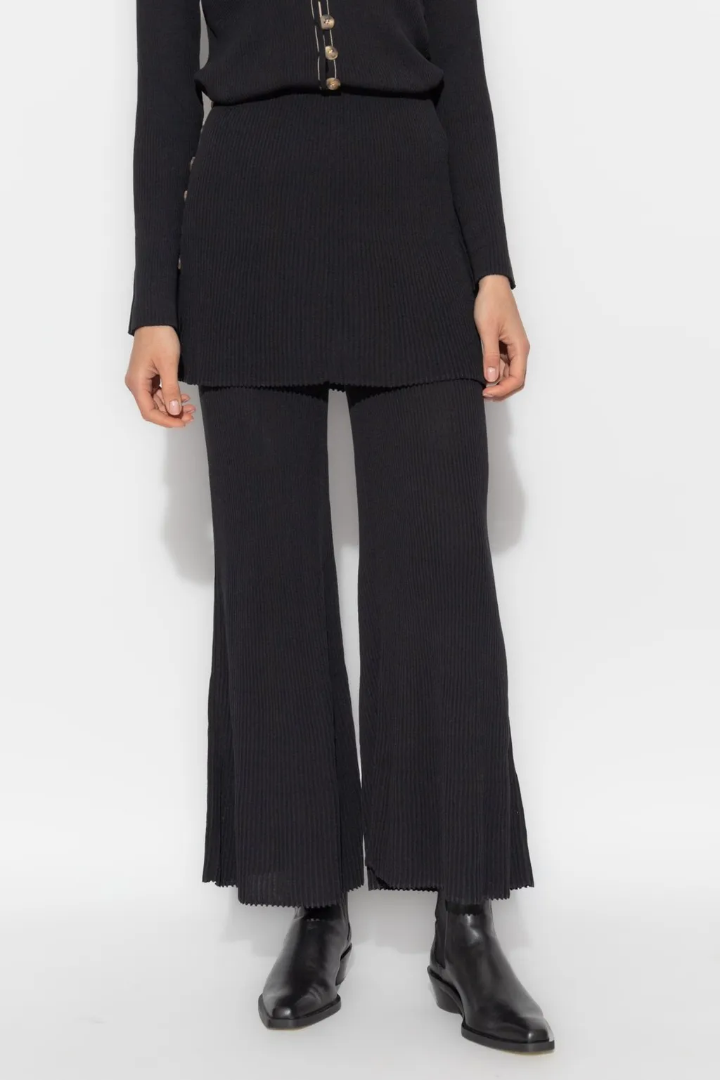Flared Knit Pants