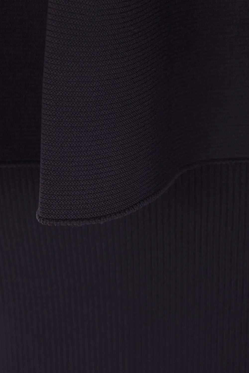 Ribbed Peplum Midi Skirt