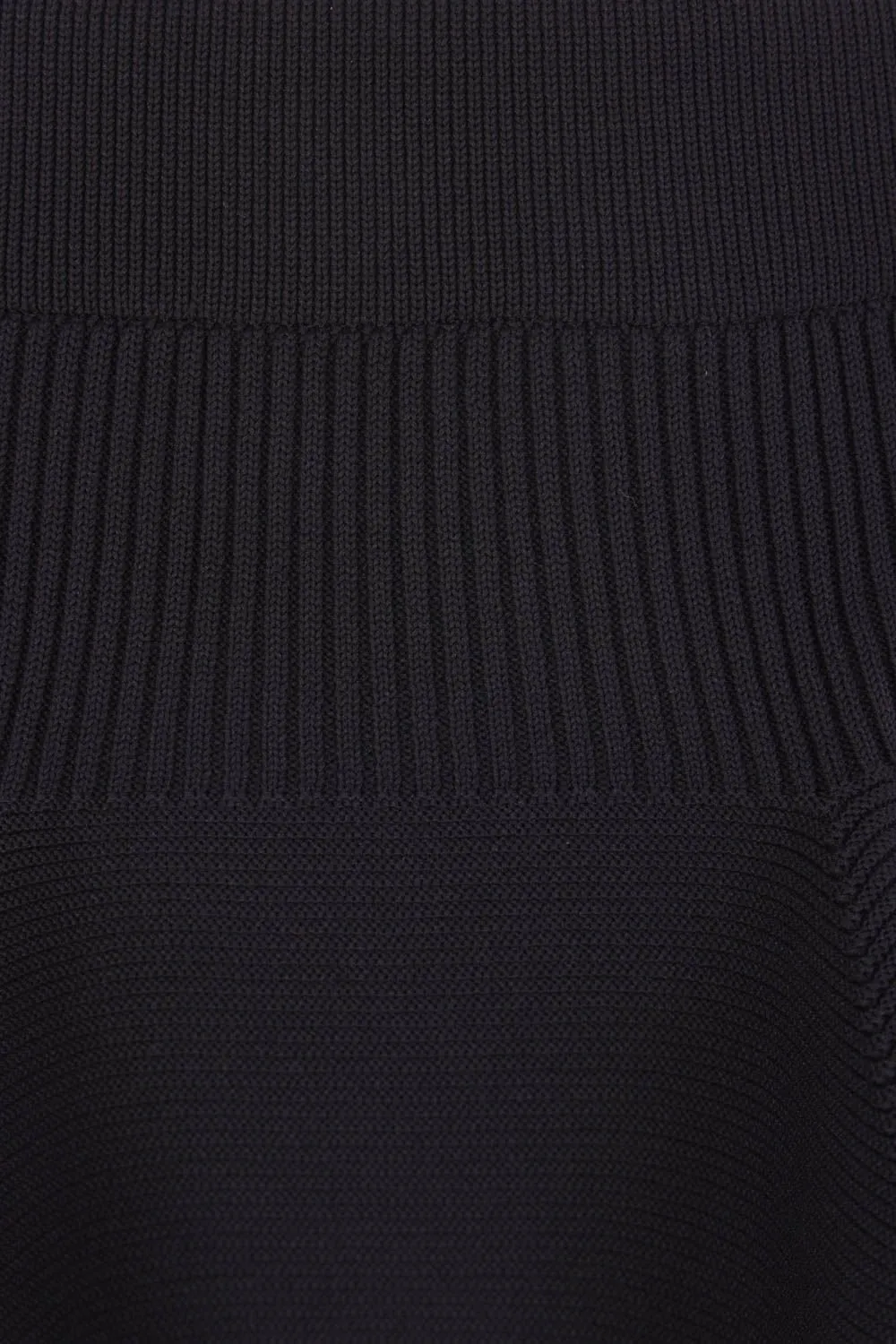 Ribbed Peplum Midi Skirt