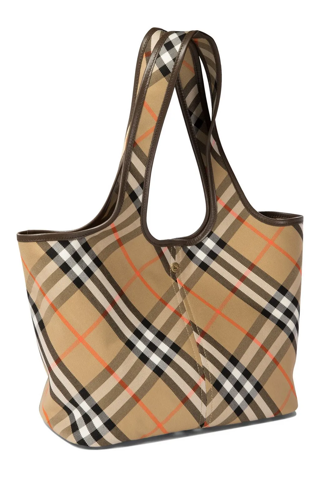 Small Checked Top Handle Bag