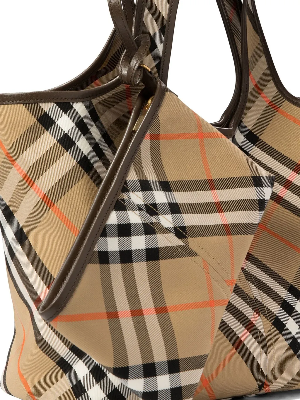 Small Checked Top Handle Bag
