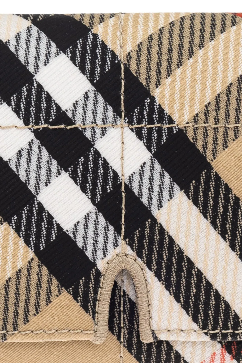 Vintage Check Printed Snip Folded Wallet