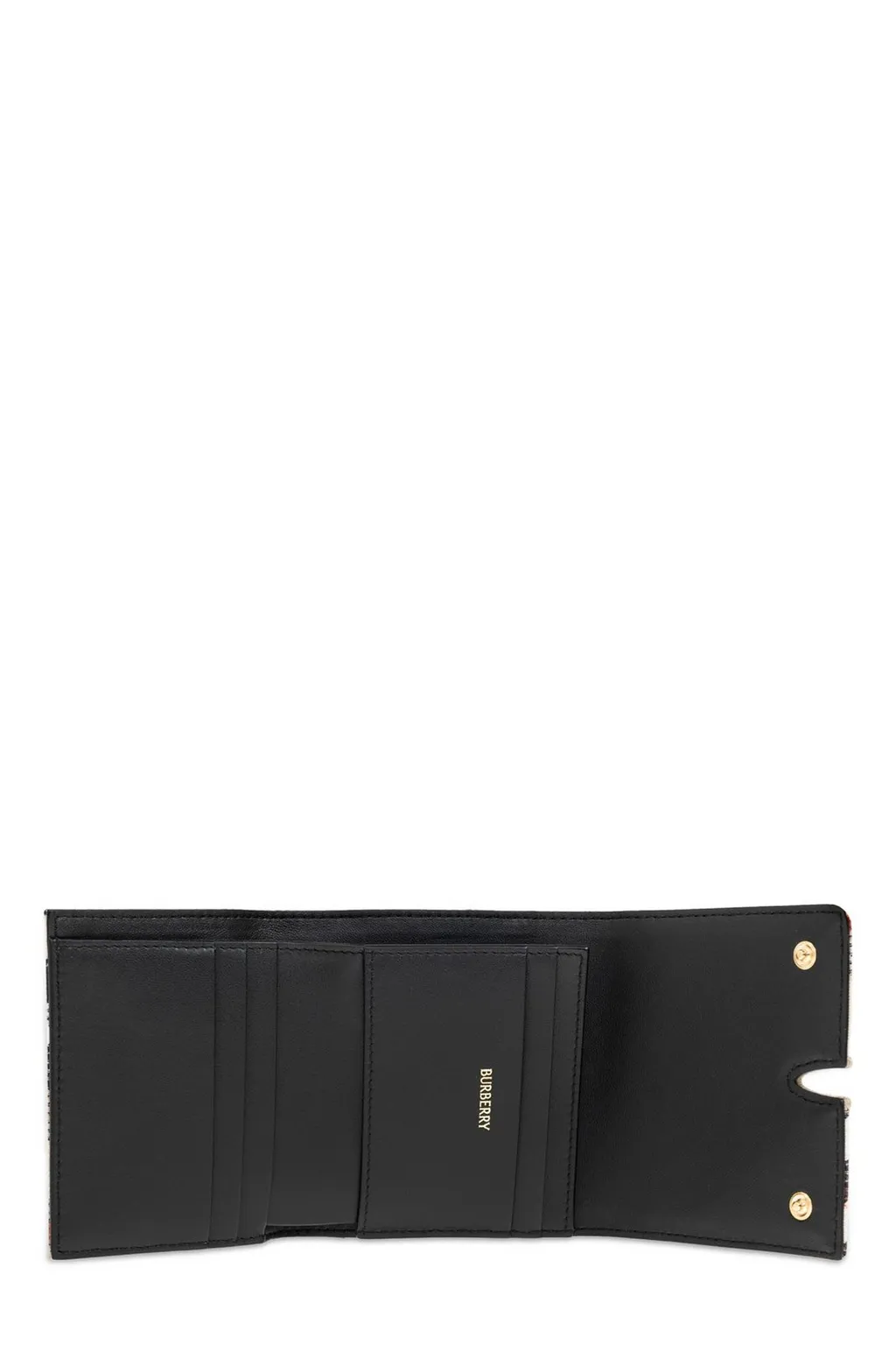 Vintage Check Printed Snip Folded Wallet