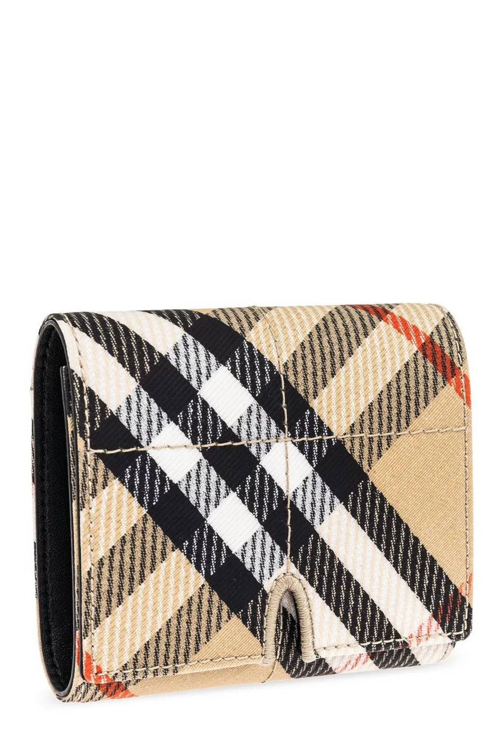 Vintage Check Printed Snip Folded Wallet