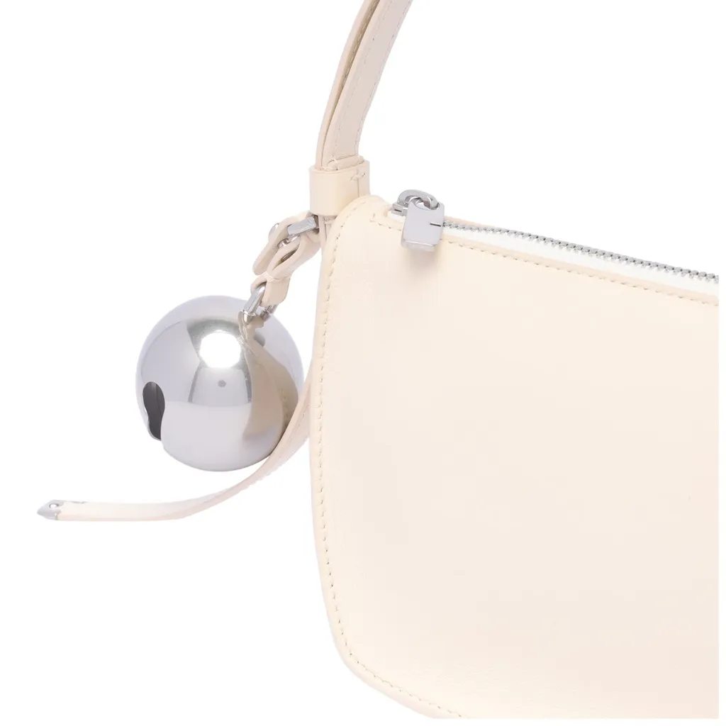 Bell-Detailed Zipped Shoulder Bag