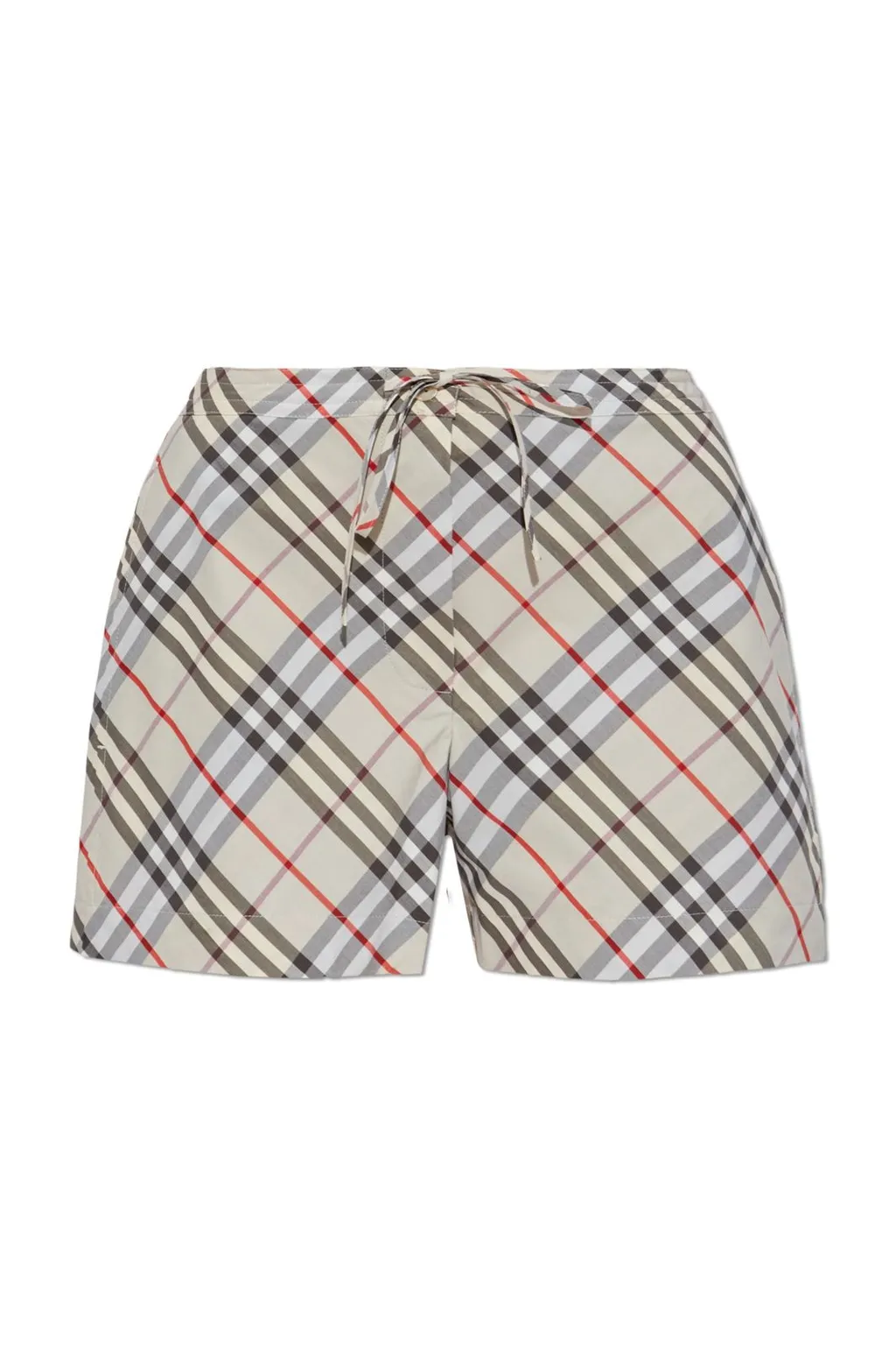 Checked Drawstring Pyjama Shorts