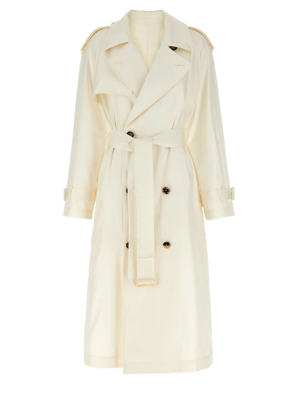 Double-Breasted Belted Trench Coat