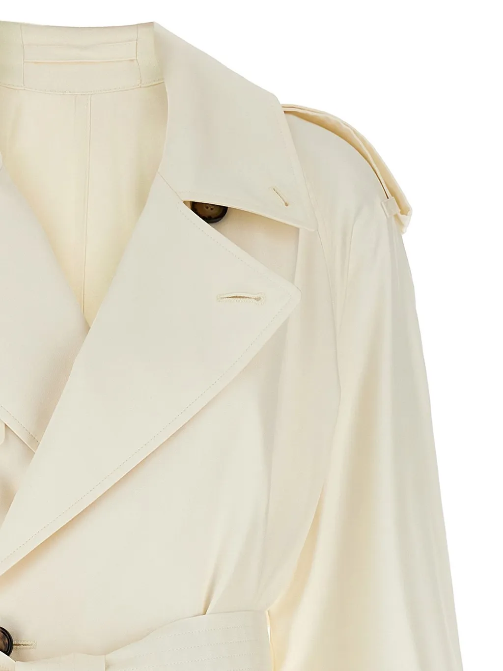 Double-Breasted Belted Trench Coat