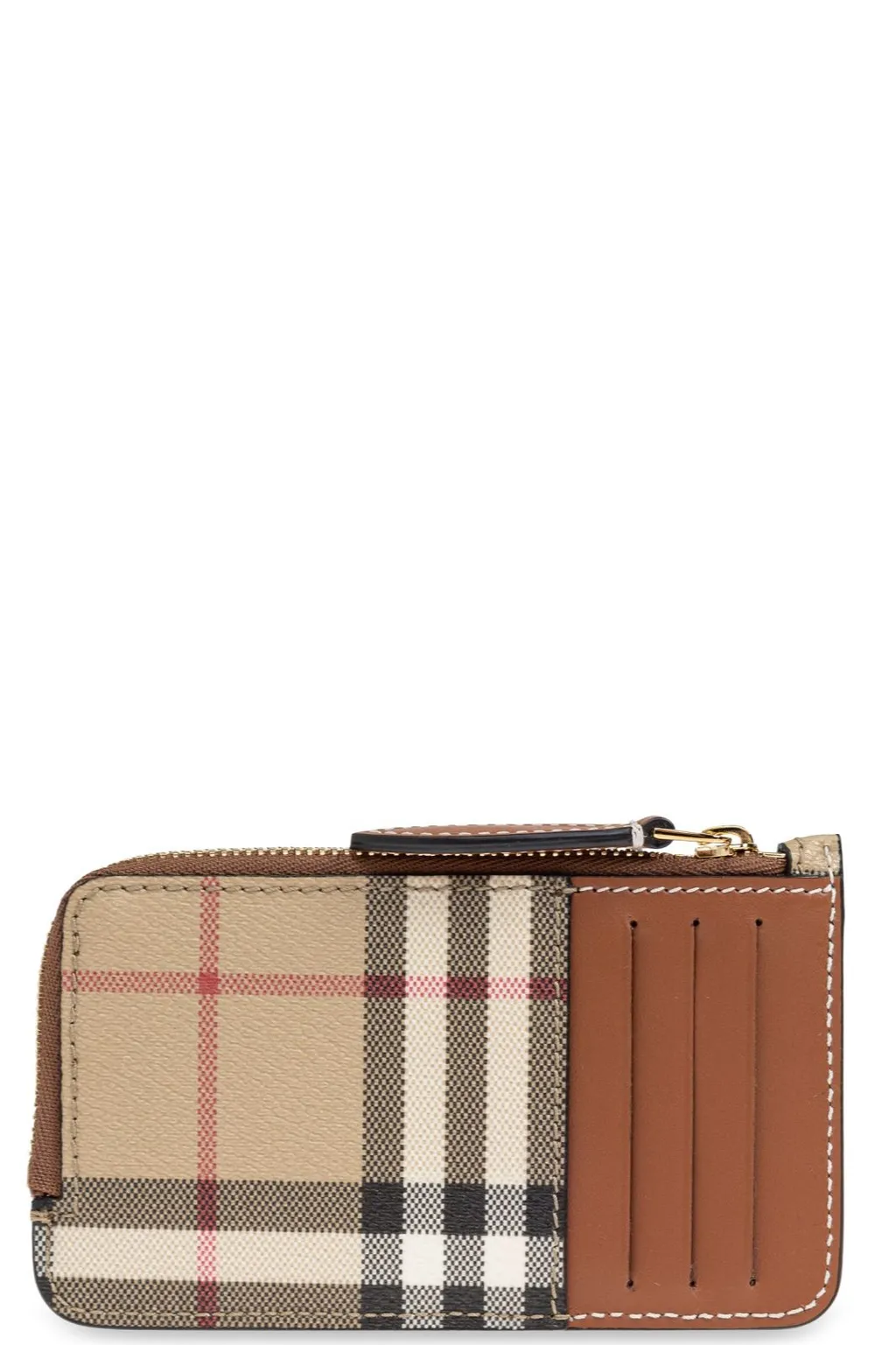 Checked Zip-Up Cardholder