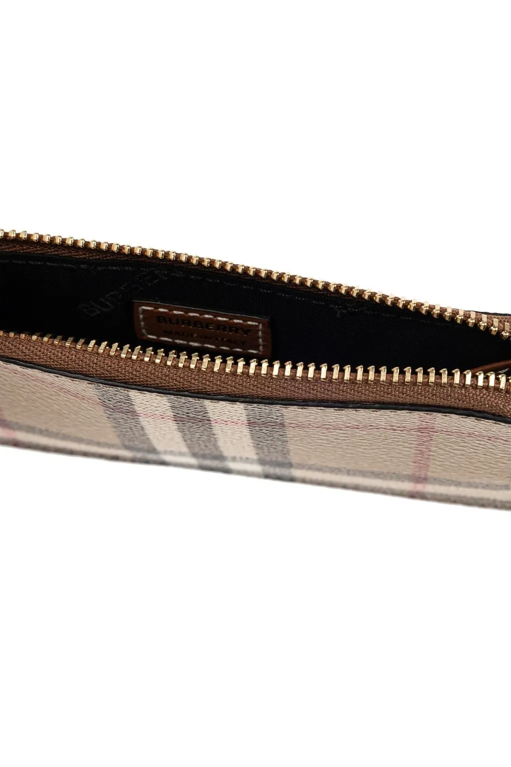 Checked Zip-Up Cardholder