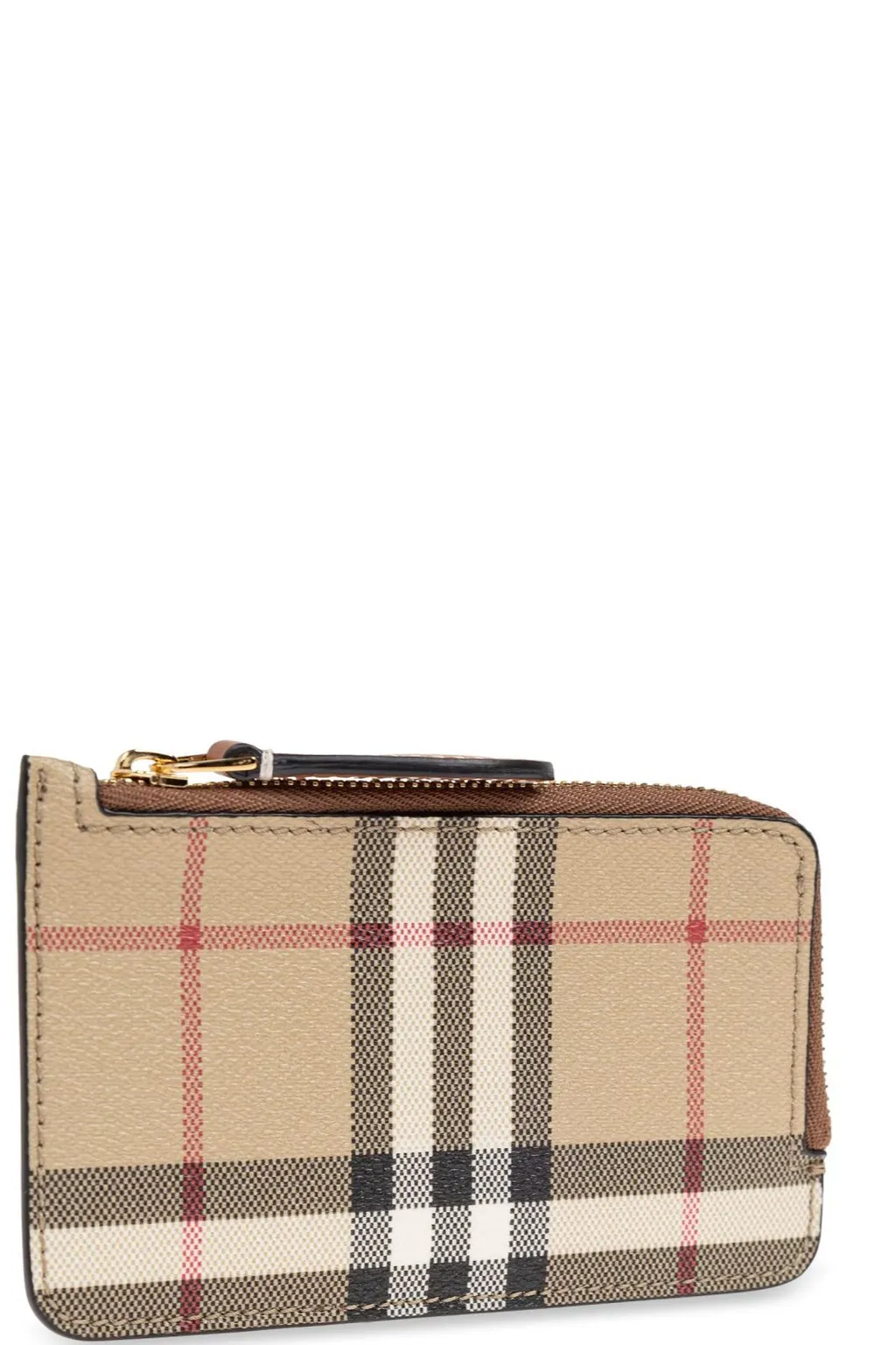 Checked Zip-Up Cardholder