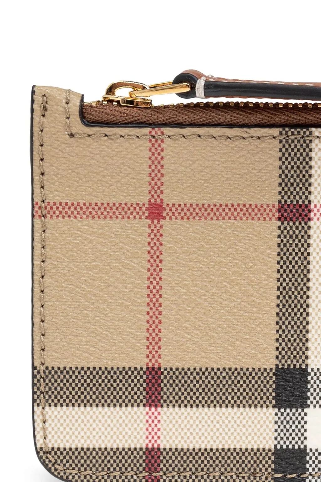 Checked Zip-Up Cardholder