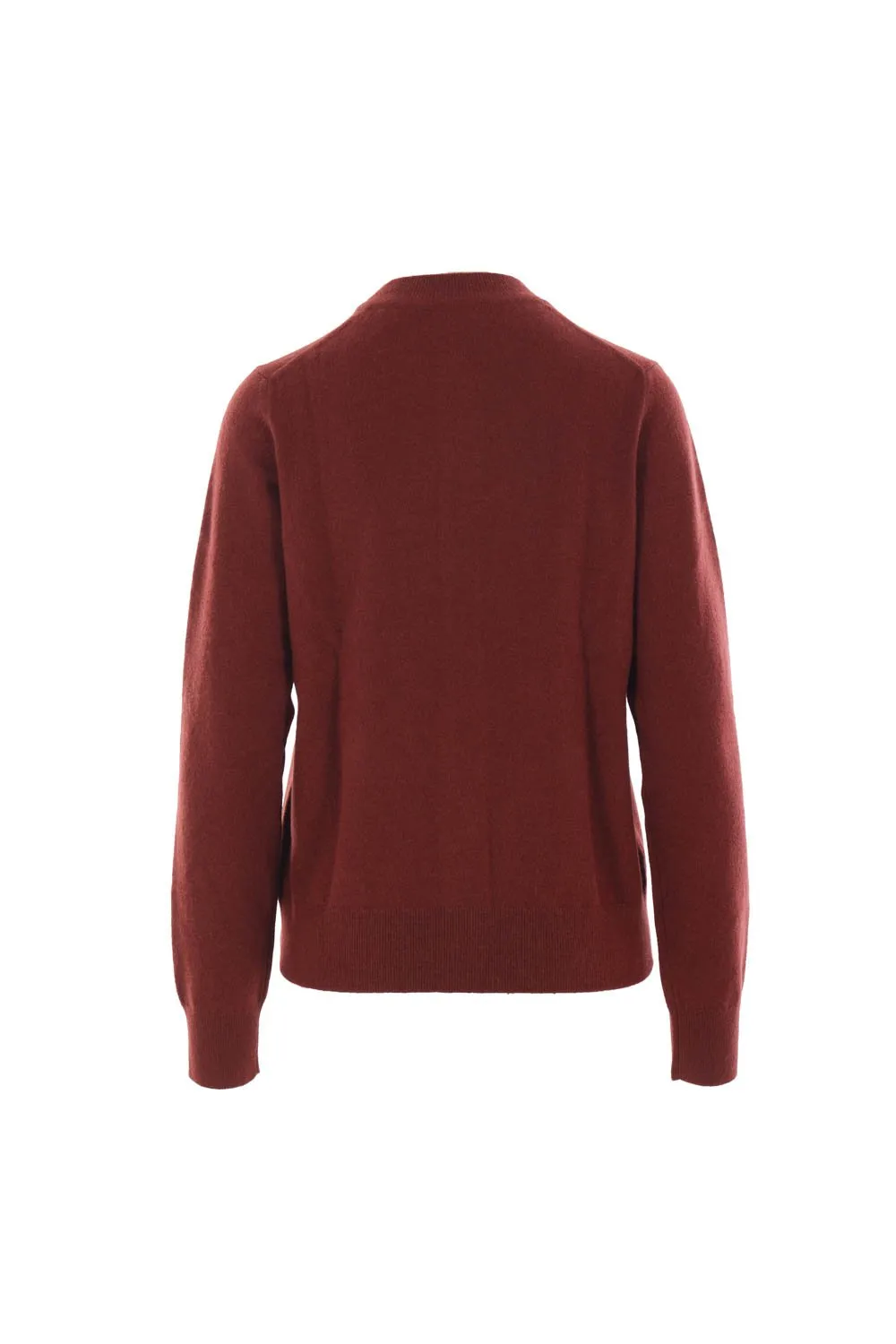 Button-Up Crewneck Knitted Cardigan