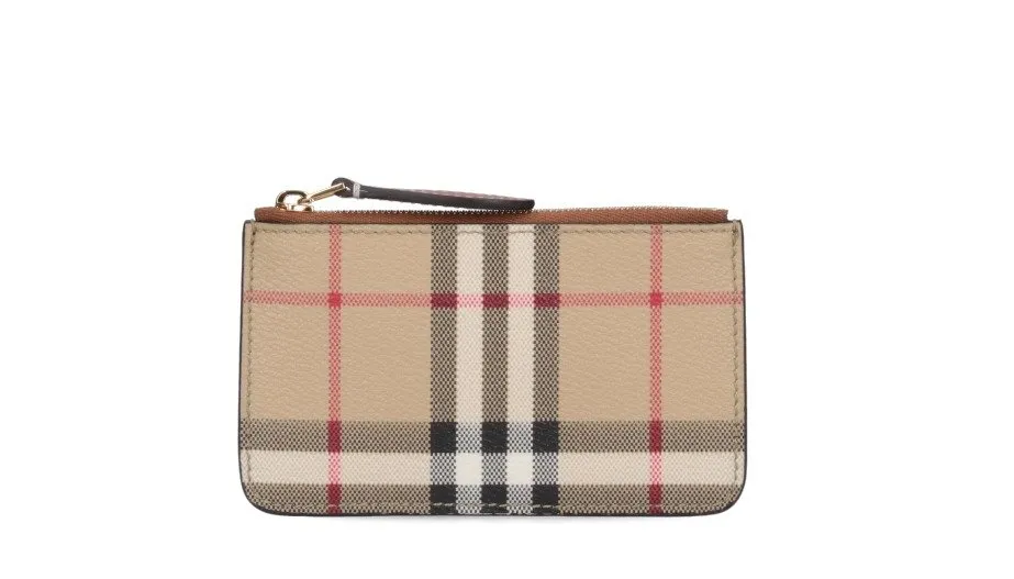 Check Printed Zipped Wallet