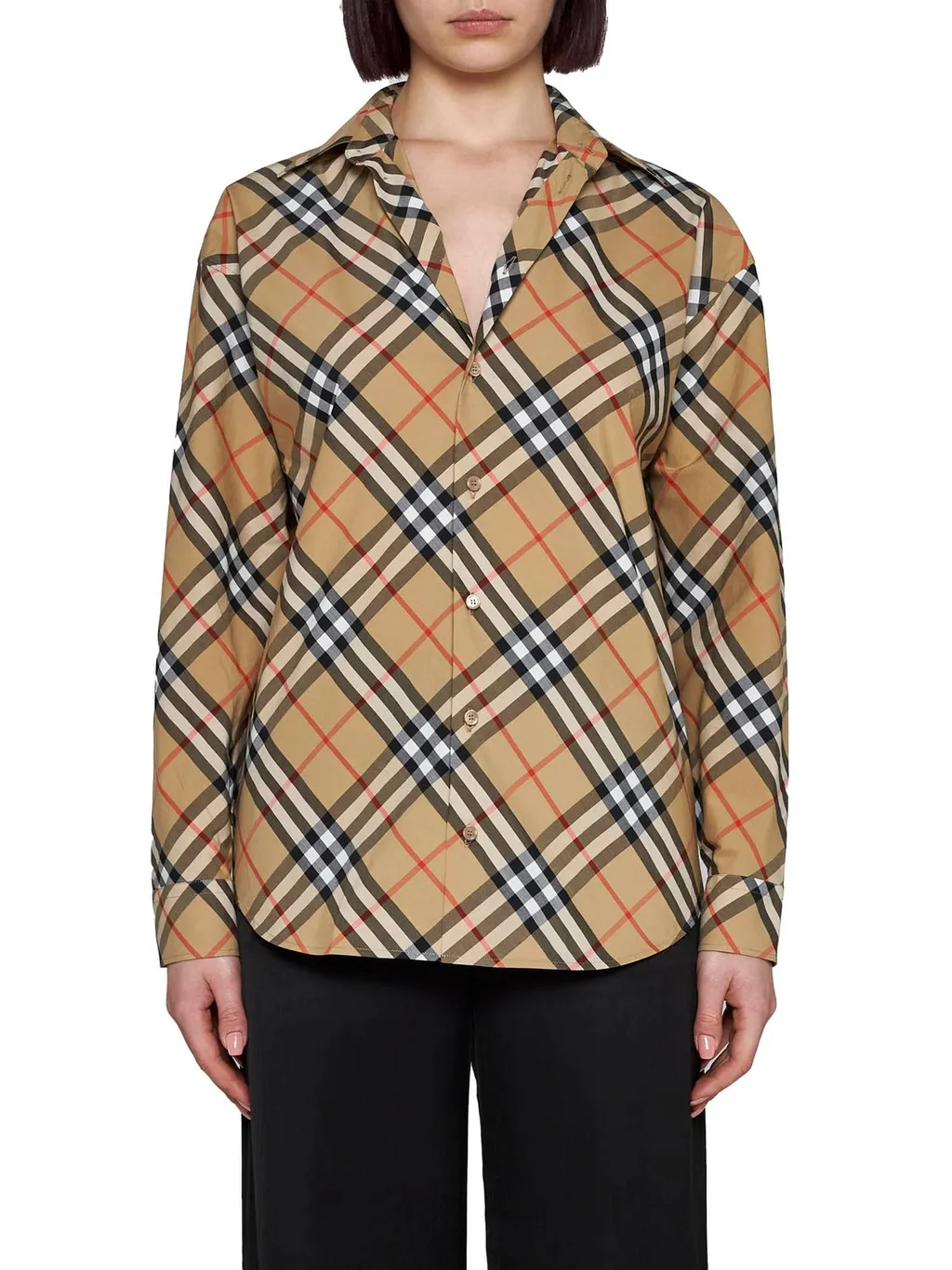 Check Printed Long Sleeved Shirt