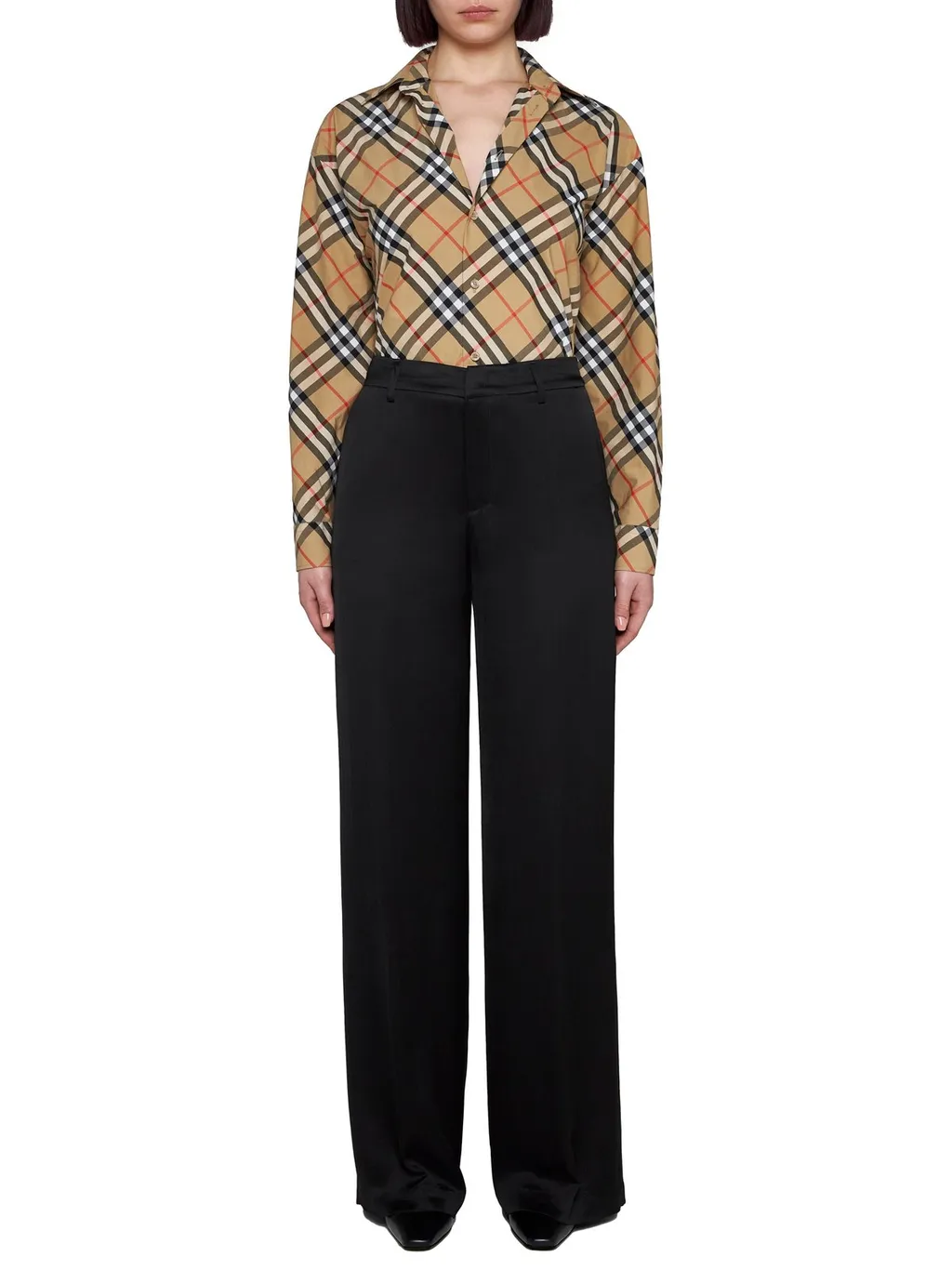 Check Printed Long Sleeved Shirt