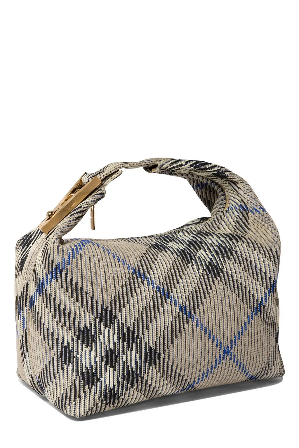 Peg Checked Zipped Tote Bag