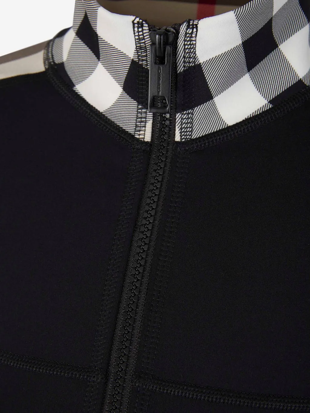 Vintage Check Panelled Cropped Top