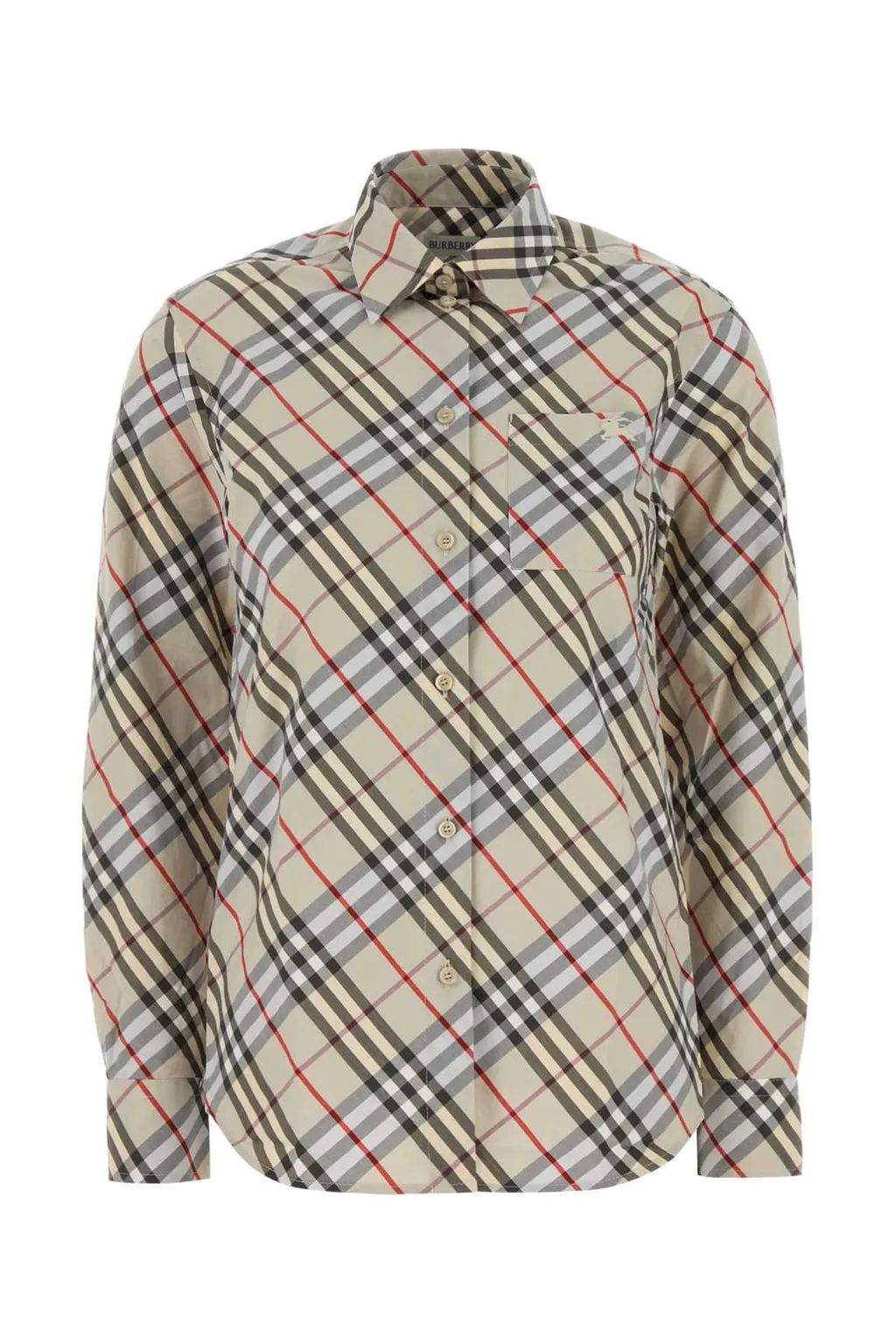 Logo Embroidered Checked Shirt
