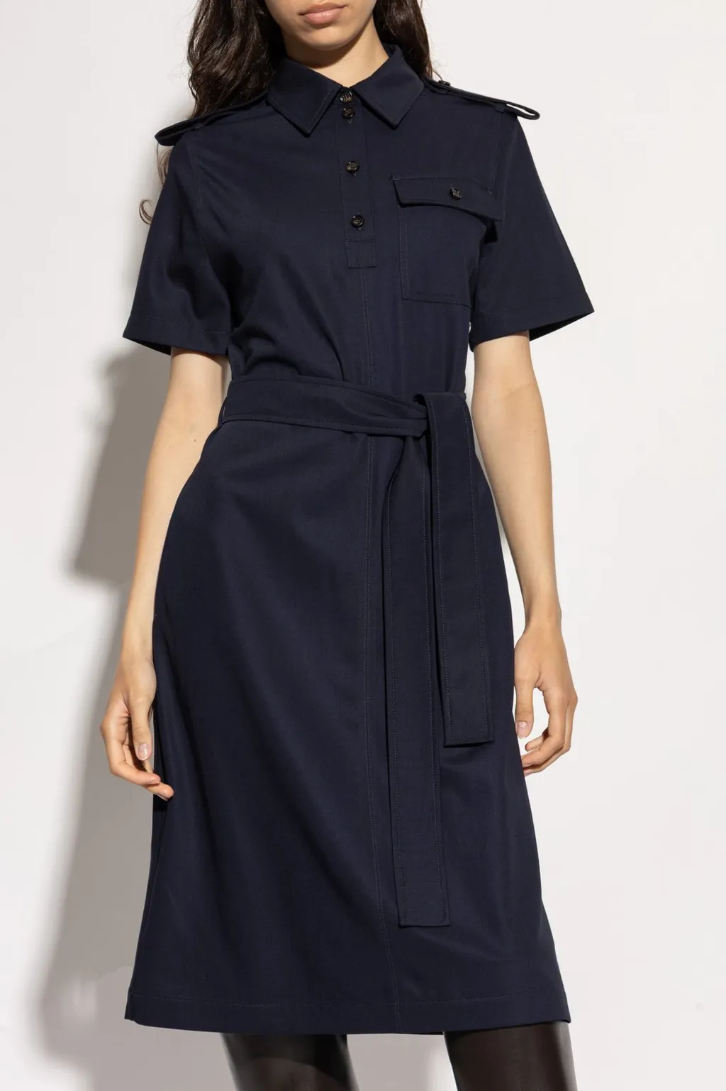 Collared Short-Sleeve Dress