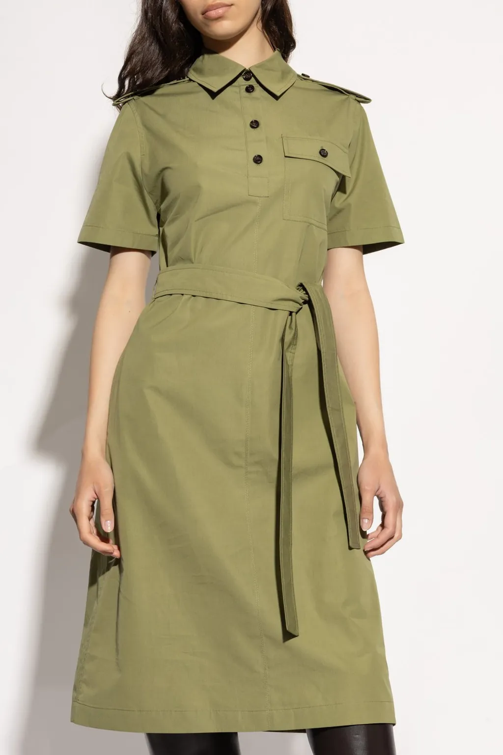 Tie-Waisted Shirt Dress
