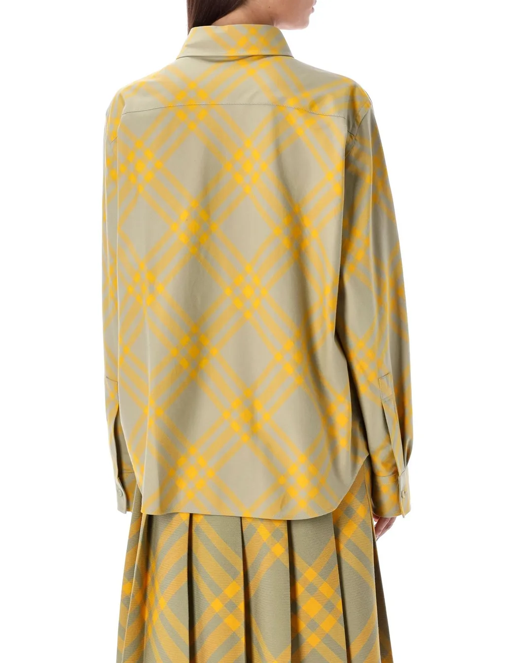 Checked Collared Long-Sleeve Shirt
