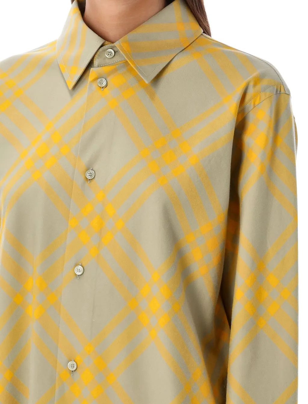 Checked Collared Long-Sleeve Shirt