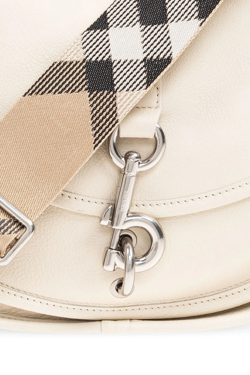 Small B Clip Foldover-Top Crossbody Bag