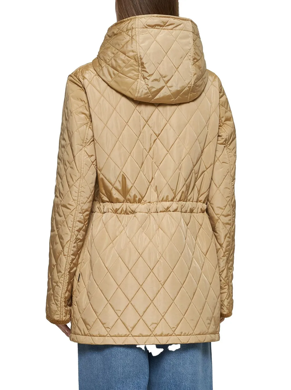 Quilted Hooded Drawstring Coat