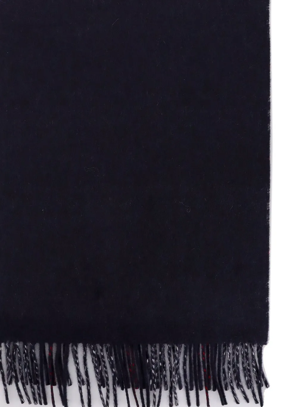 Check-Printed Fringed-Edge Reversible Scarf